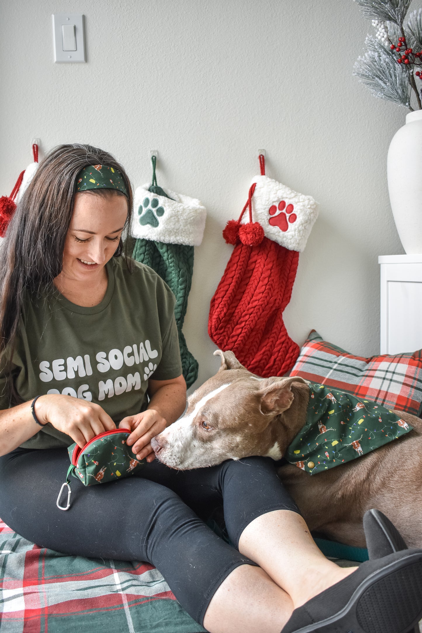 Dog Bandana _ Pet Bandana _ Holiday dog bandana _ Hooked on the holidays UT bandana