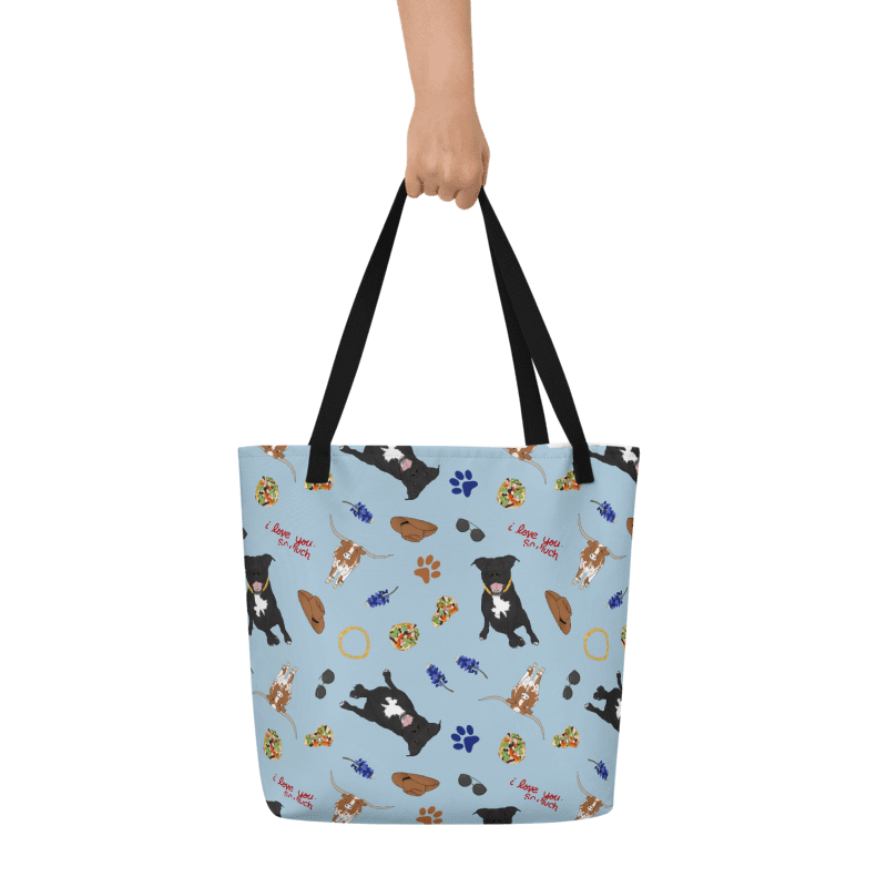 Custom Pet Pattern Tote Bag – Your Pet, On-the-Go!