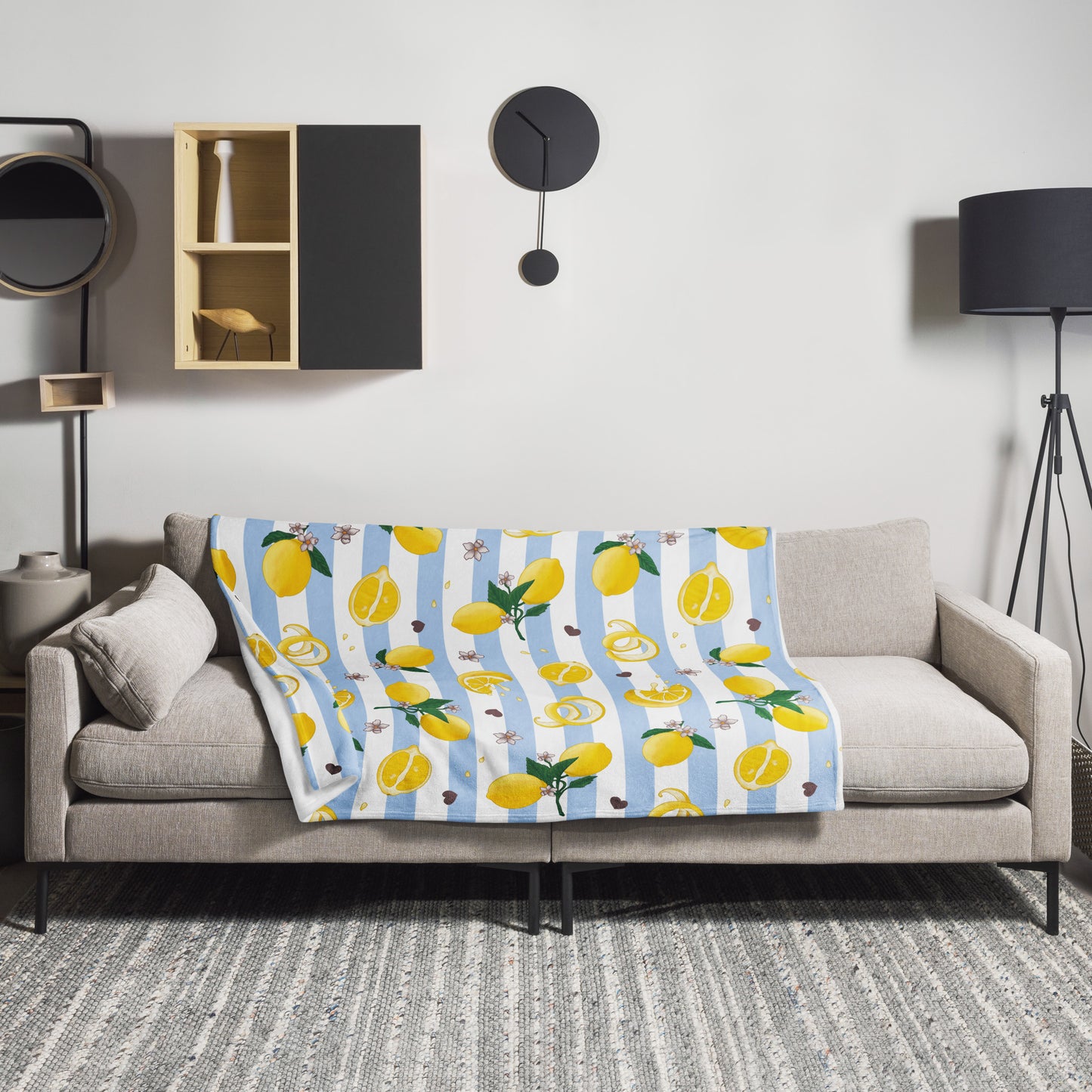 Tudo Beleza Lemon Throw Blanket