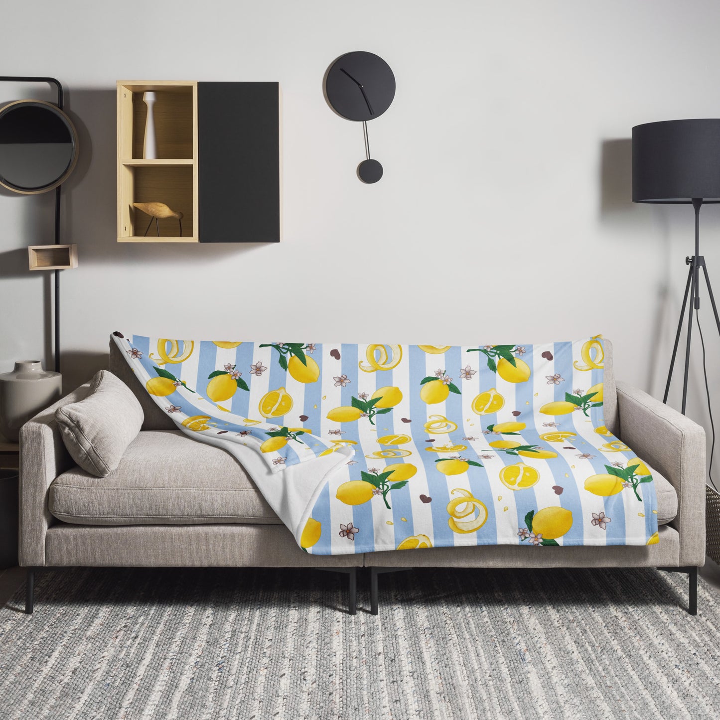Tudo Beleza Lemon Throw Blanket
