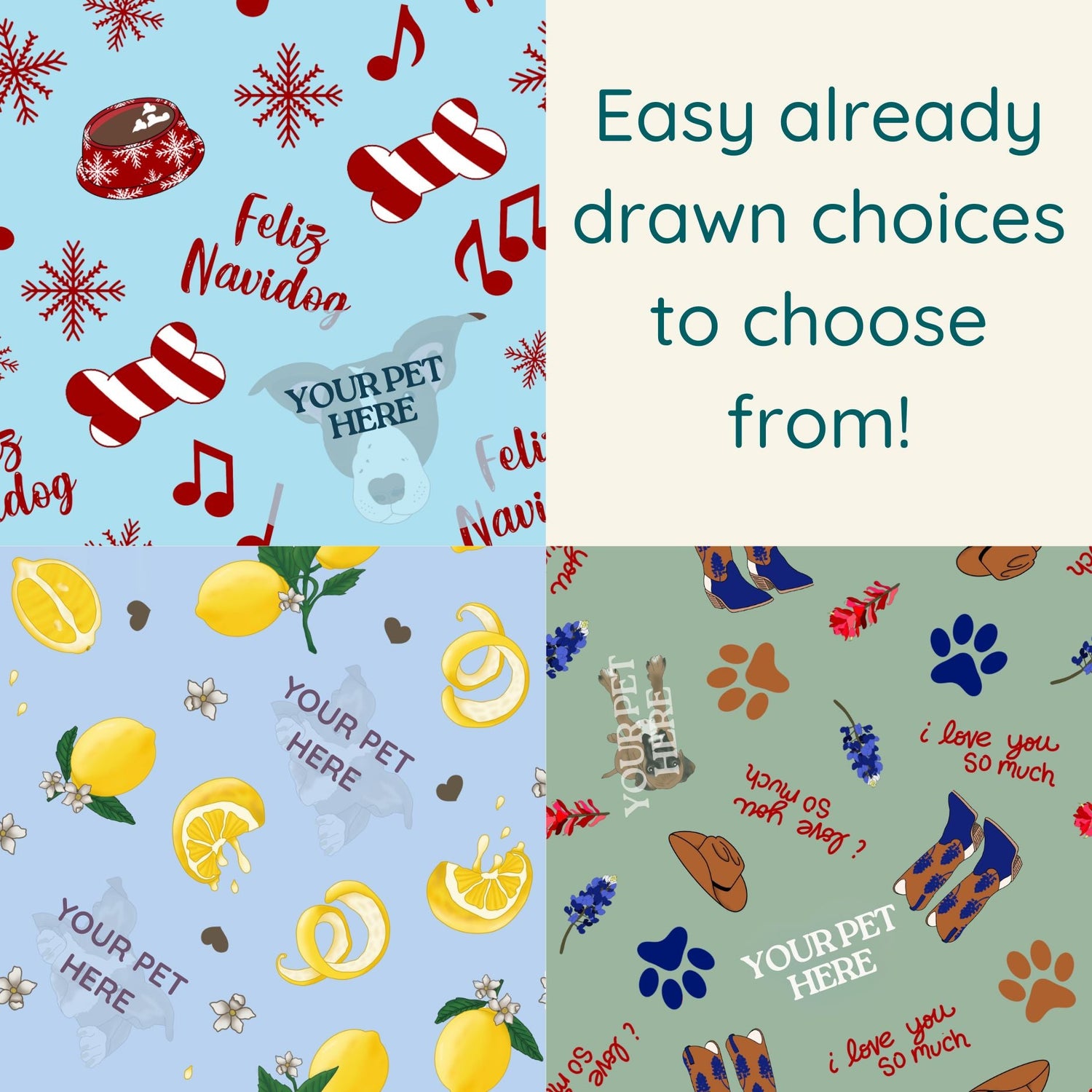 Pre Drawn Pet Patterns