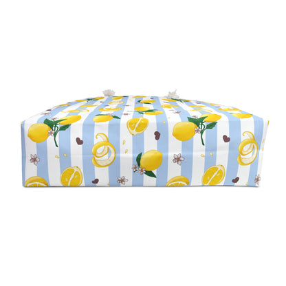 Tudo Beleza Lemon Print Weekender Bag - Perfect for Summer Getaways & Beach Trips