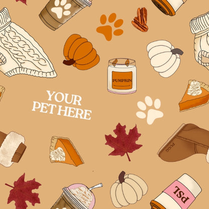 Custom Pet Portrait + Pre Drawn Pet Pattern - All (Year Round)