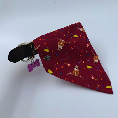 Hooked on the Holidays Pet Bandana- Snap-able Dog and Cat Bandanas