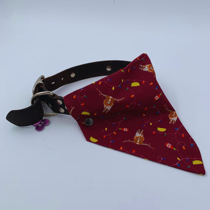 Hooked on the Holidays Pet Bandana- Snap-able Dog and Cat Bandanas