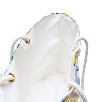 Tudo Beleza Lemon Print Weekender Bag - Perfect for Summer Getaways & Beach Trips