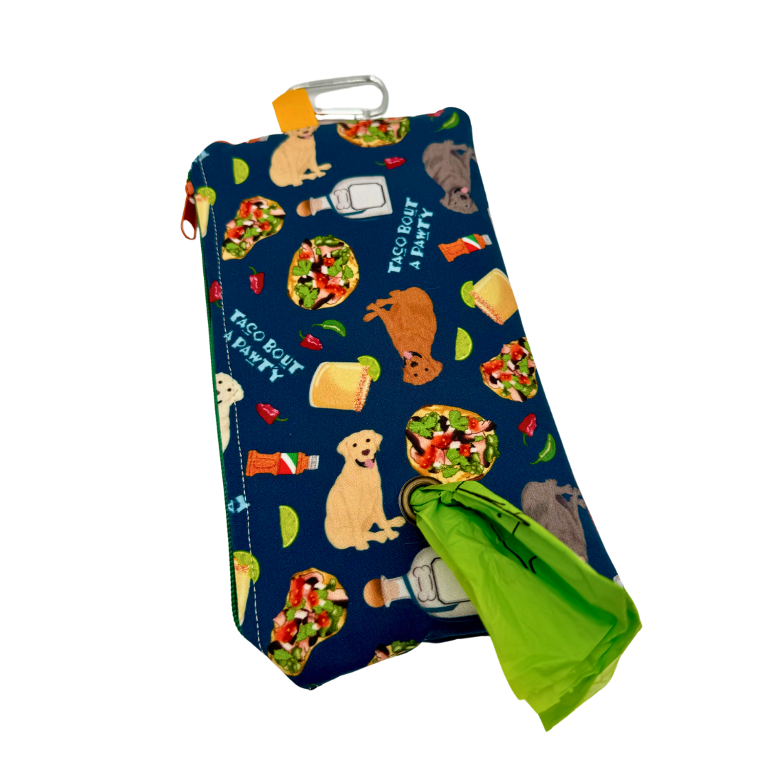 Hand Purse With Poop Bag Pouch Option - It's A Pawty Collection