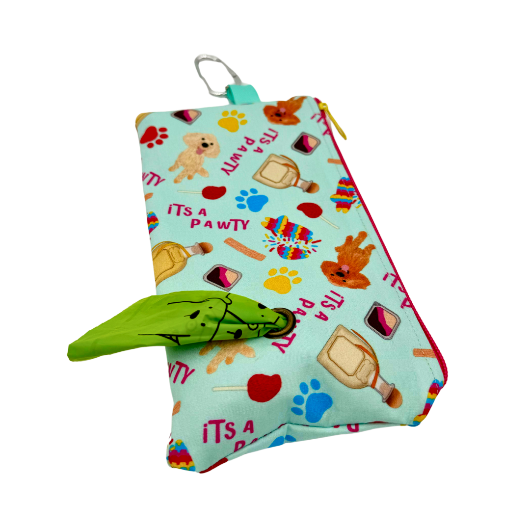 Hand Purse With Poop Bag Pouch Option - It's A Pawty Collection