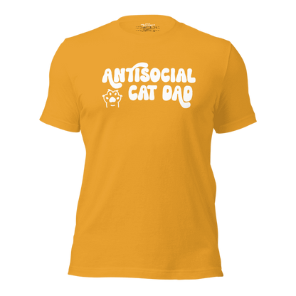 Antisocial Cat Dad Unisex Tee | Pet Obsessed People