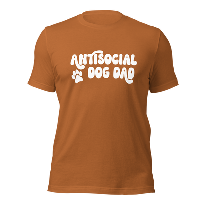 Antisocial Dog Dad Tee | dog parent shirt | pet obsessed people