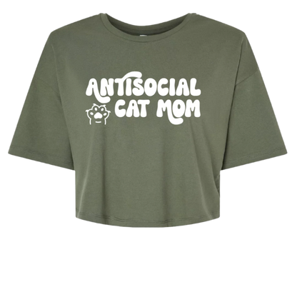 Antisocial Cat Mom Cotton Crop