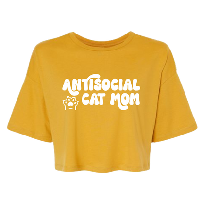 Antisocial Cat Mom Cotton Crop