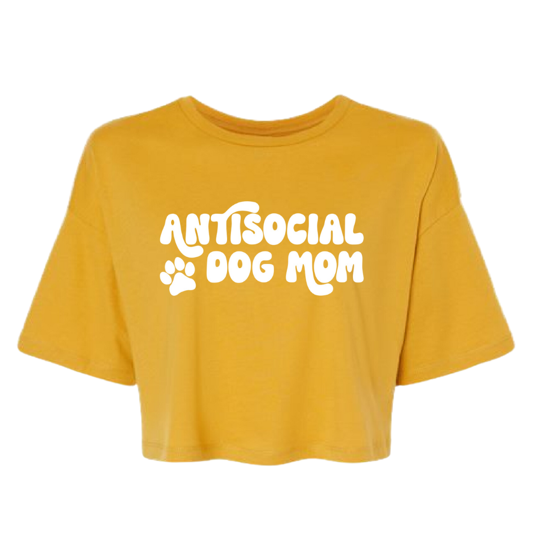 Antisocial Dog Mom Cotton Crop