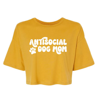 Antisocial Dog Mom Cotton Crop