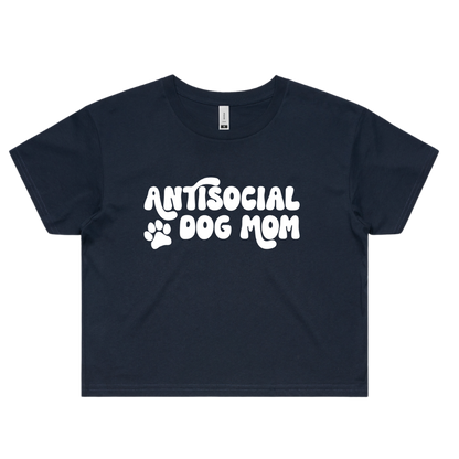 Antisocial Dog Mom Cotton Crop