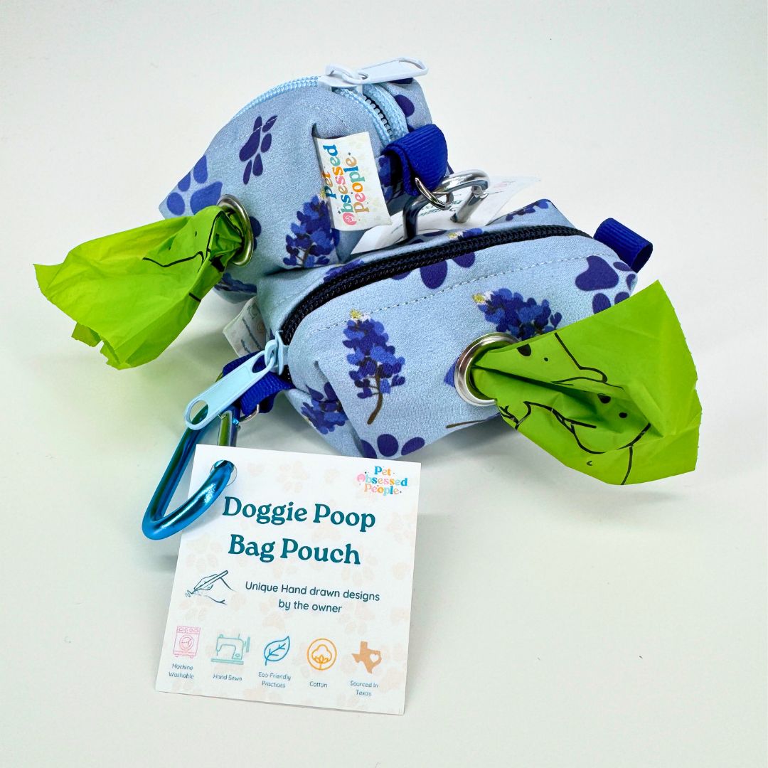 Texas Bluebonnet Love - Hands Free Dog Poop Bag Holder