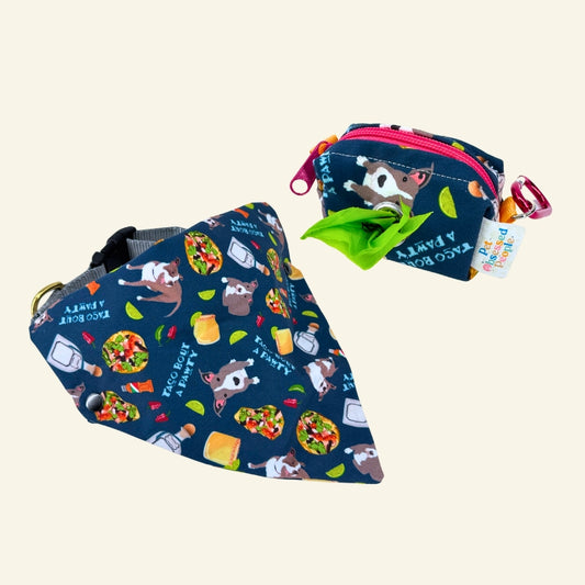 Custom Pet Style Starter – Bandana + Poop Bag Holder