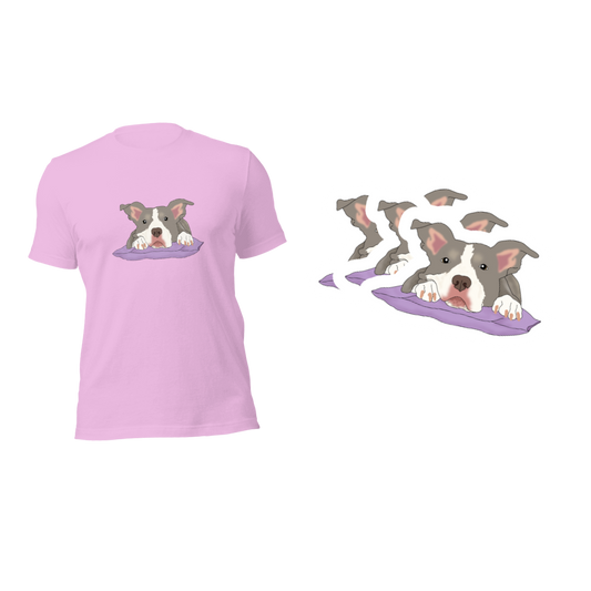 Shirt and Sticker Bundle - Full Front Drawing