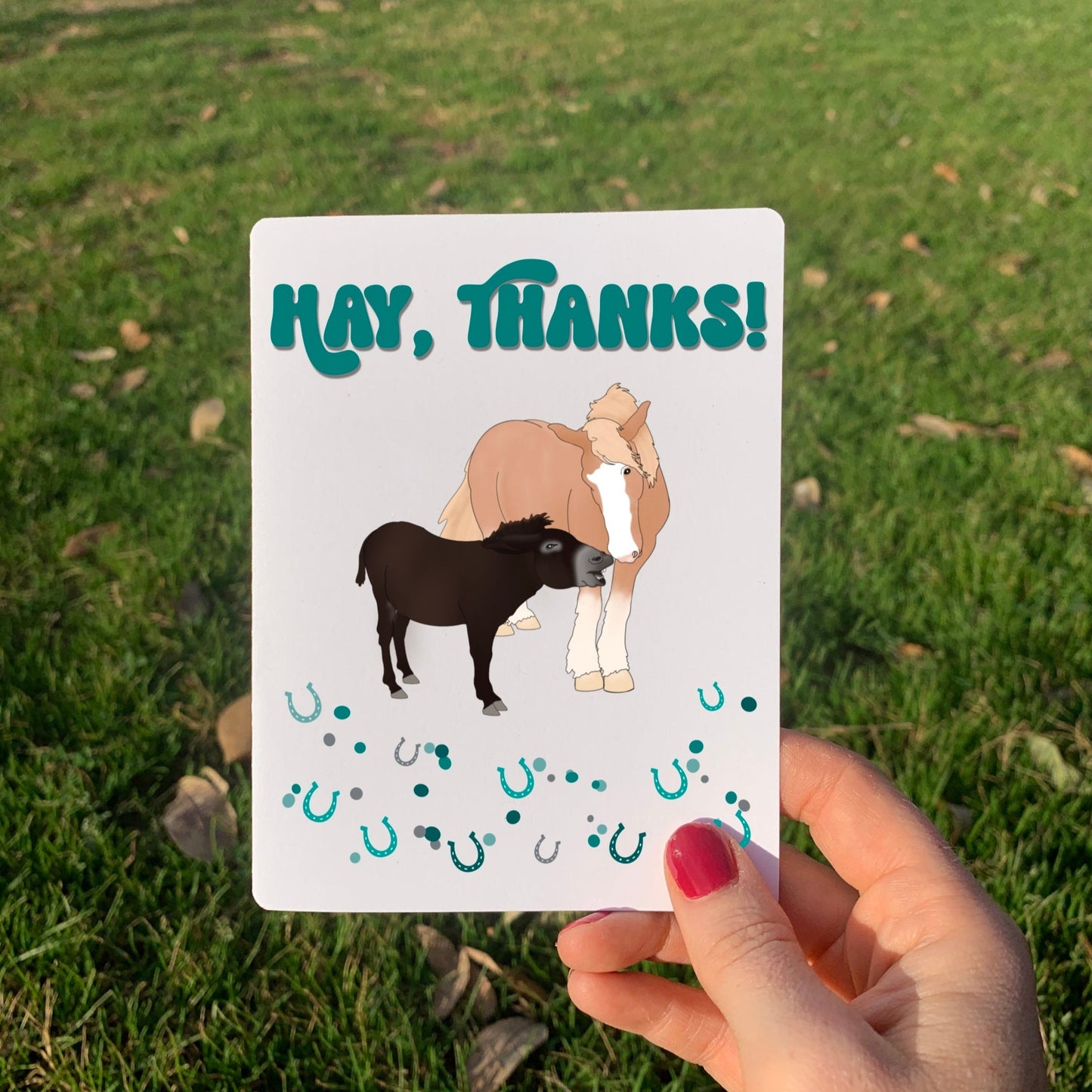 Hay, Thanks! 100% Tree Free Card | Thank You Card