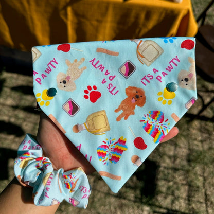 It's a Pawty - Fiesta Bandanas - Slip on and Snap-able Pet Bandanas