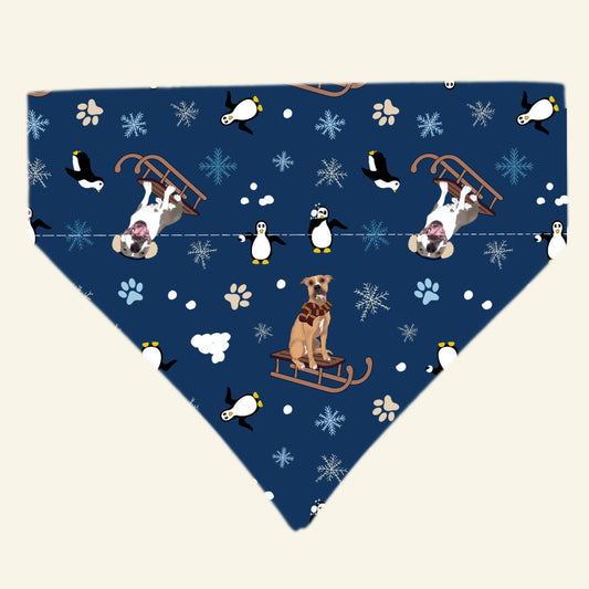 Pitties And Penguins - Pet Bandanas - All Hand Sewn Items are pre order