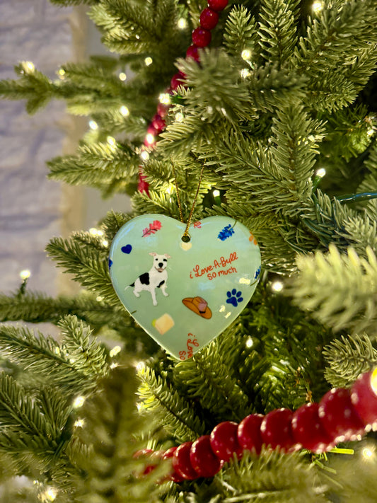 I Love-A-Bull So Much Ceramic Ornament