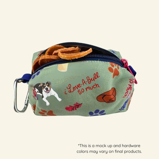 i Love-A-Bull so much - Treat Pouch With Food Safe Lining