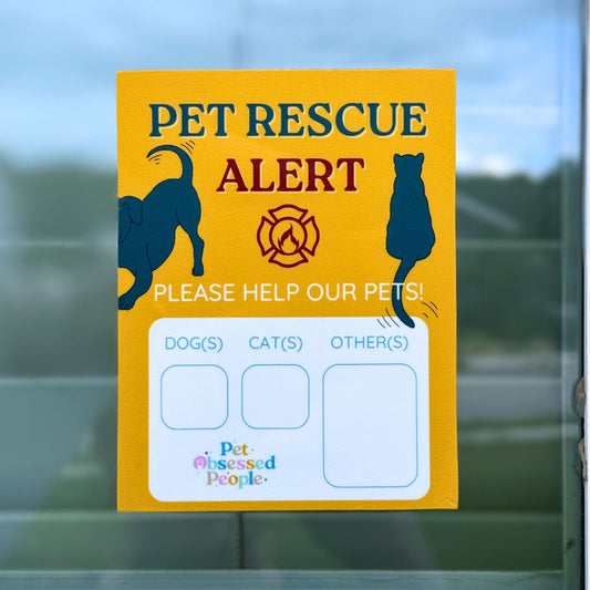 Pet rescue alert sticker, pet safety sticker, emergency pet alert, fire safety for pets, rescue alert for pets, pet emergency sticker