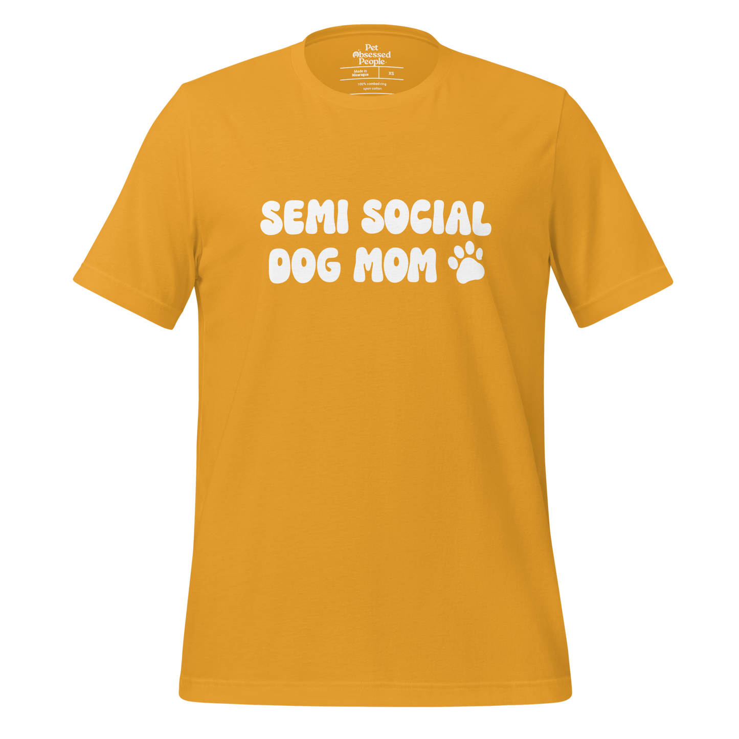 Semi Social Dog Mom Unisex Tee