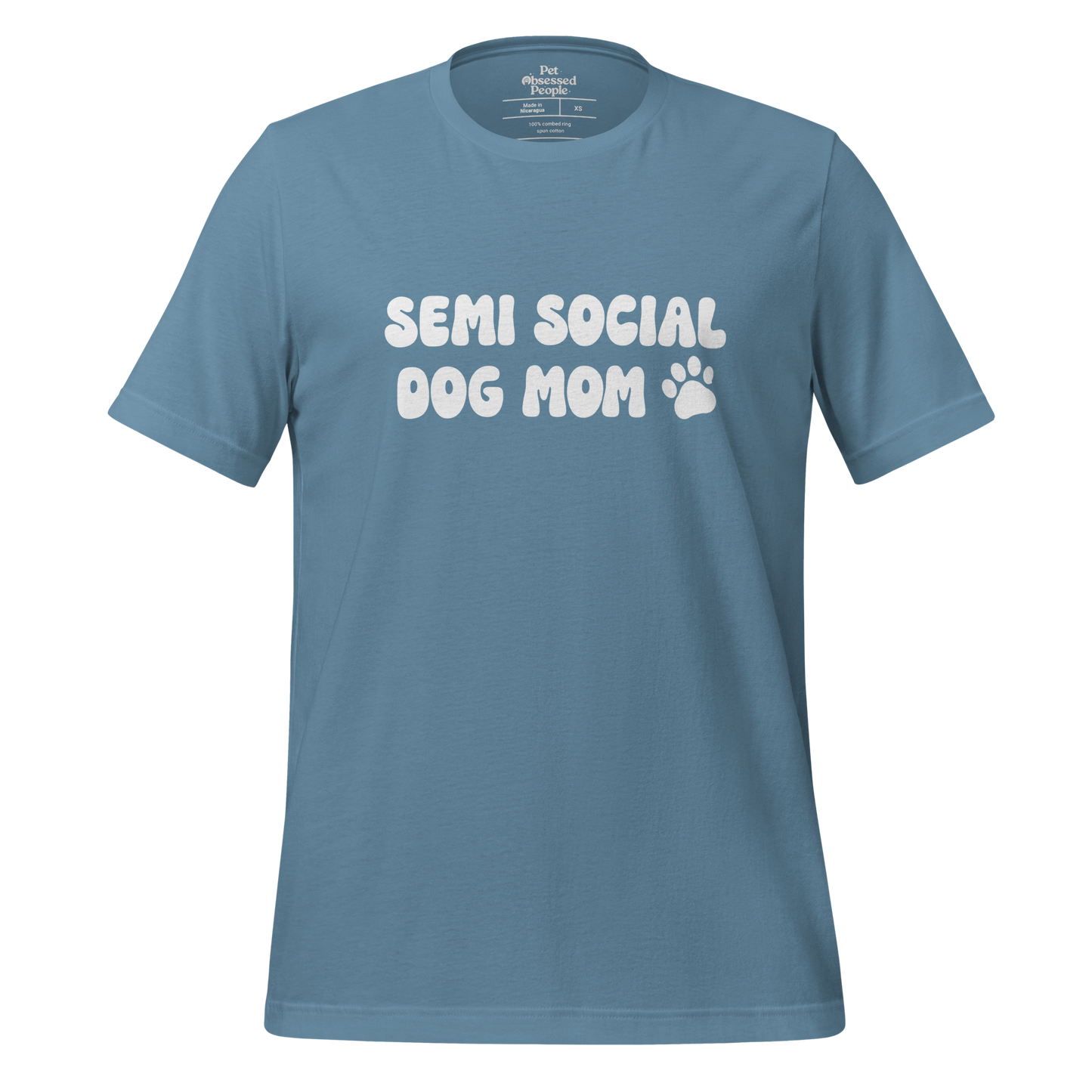 Semi Social Dog Mom Unisex Tee