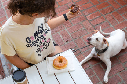 Dog and Donut Go Away Crop | Pet Obsessed People