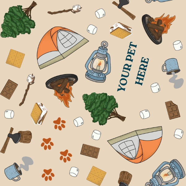 Custom Pet Portrait + Pre Drawn Pet Pattern - All (Year Round)