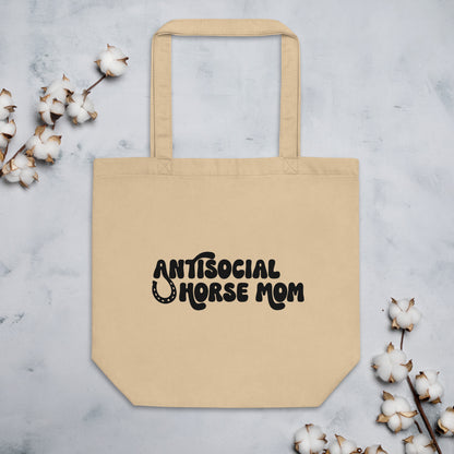 Antisocial Horse Mom 100% Organic Cotton Eco Tote Bag