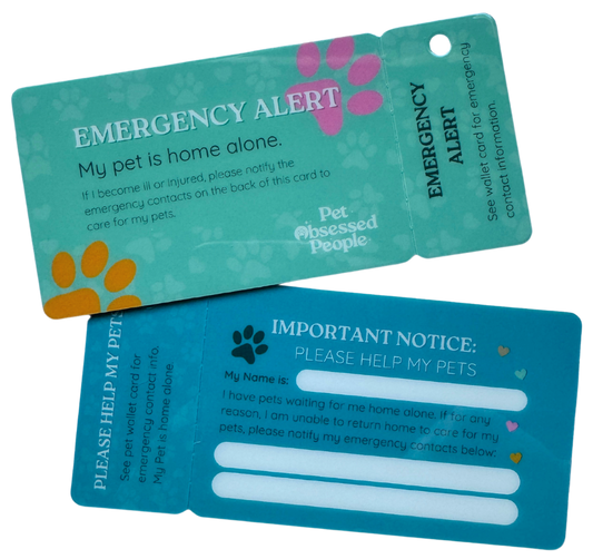 Pet Emergency Alert Tags & Cards for Keys and Wallet