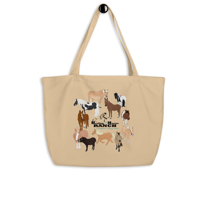 Harmony Horses Large Organic Tote Bag