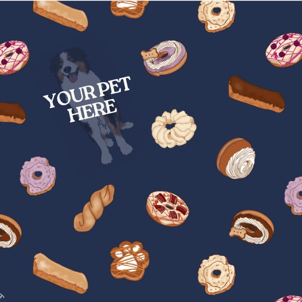 Custom Pet Portrait + Pre Drawn Pet Pattern - All (Year Round)