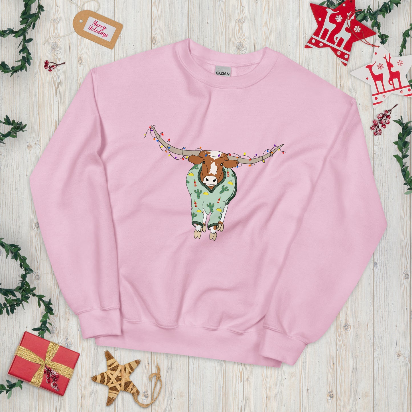 Hooked On The Holidays - Longhorn's Ugly Sweater (Unisex Sweatshirt)