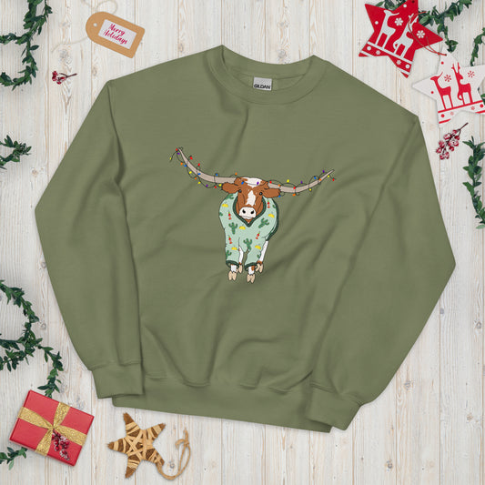 Hooked On The Holidays - Longhorn's Ugly Sweater (Unisex Sweatshirt)