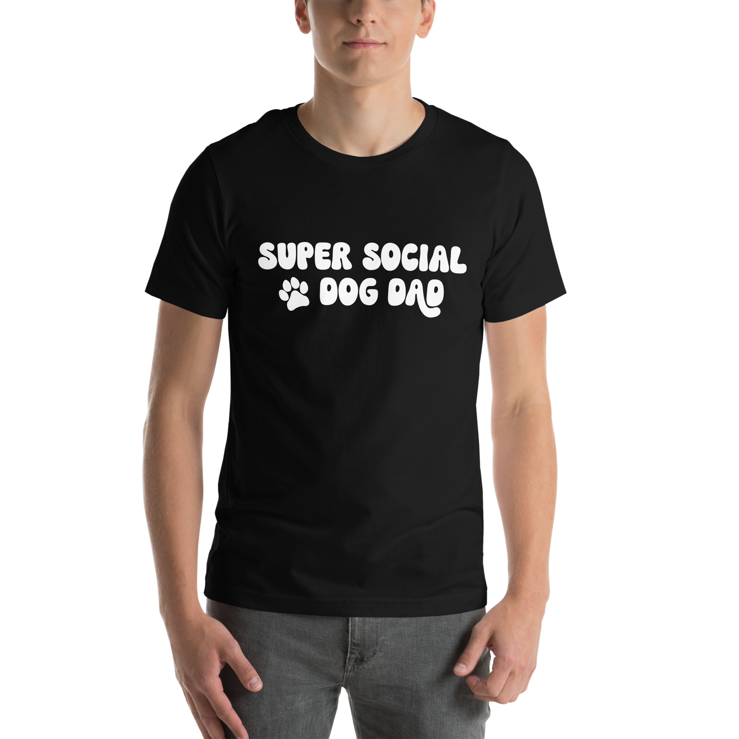 Super Social Dog Dad Unisex t-shirt