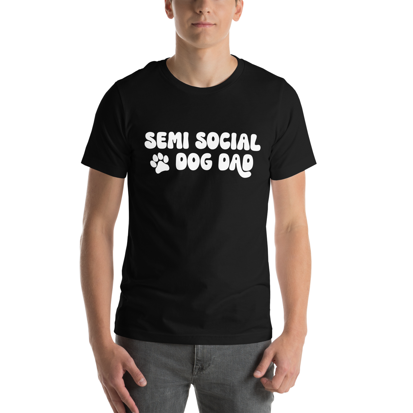 Semi Social Dog Dad Unisex t-shirt