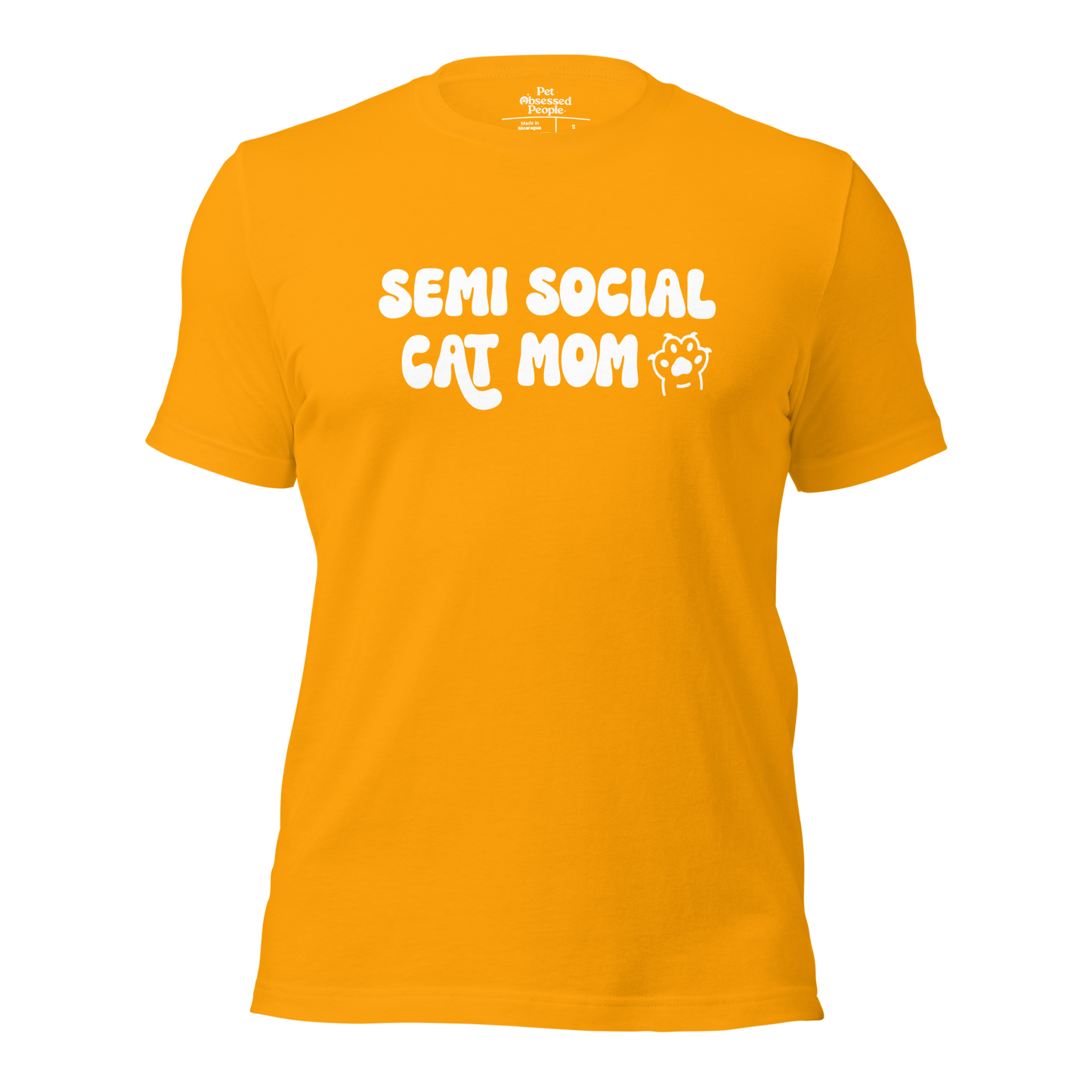 Semi Social Cat Mom Unisex t-shirt