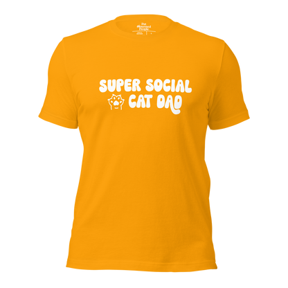 Super Social Cat Dad Unisex t-shirt