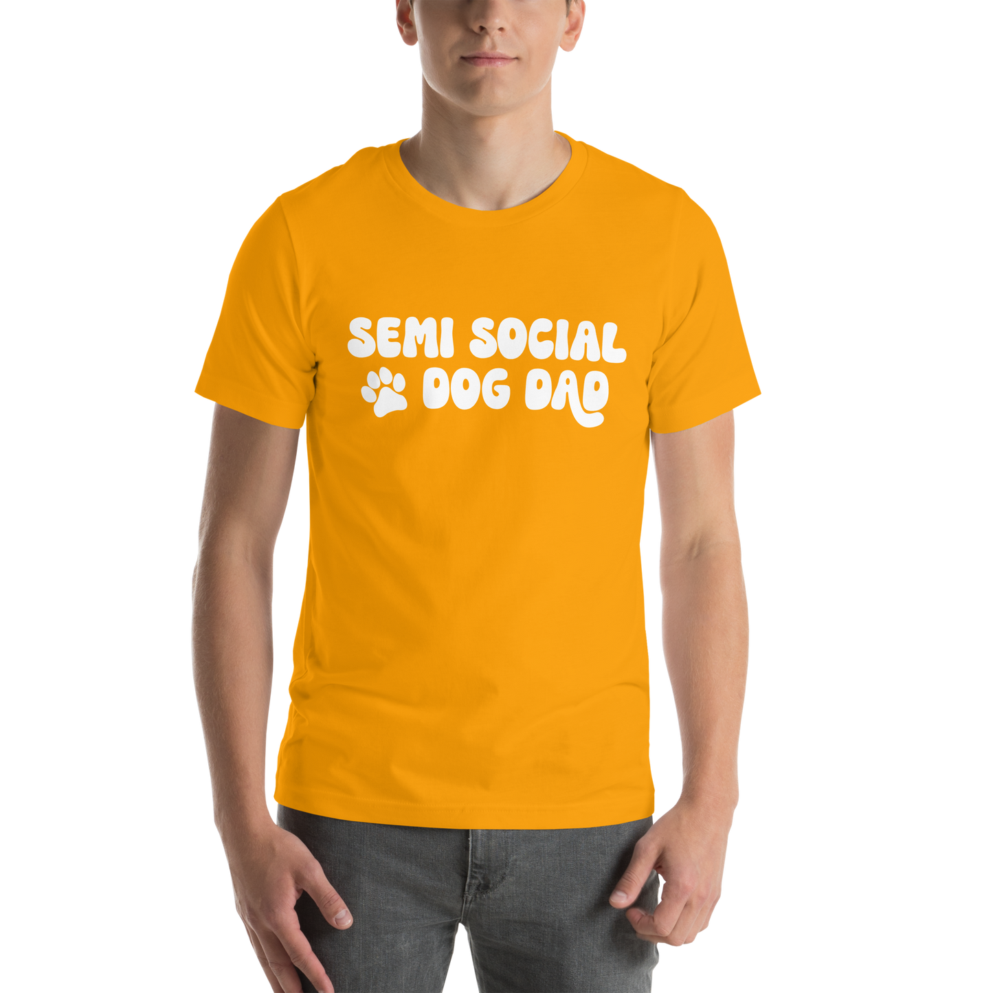 Semi Social Dog Dad Unisex t-shirt