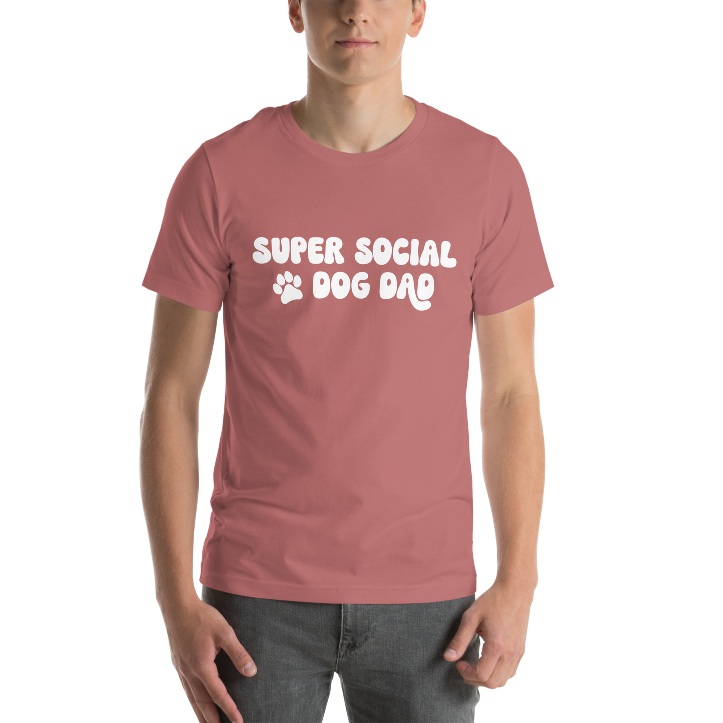 Super Social Dog Dad Unisex t-shirt