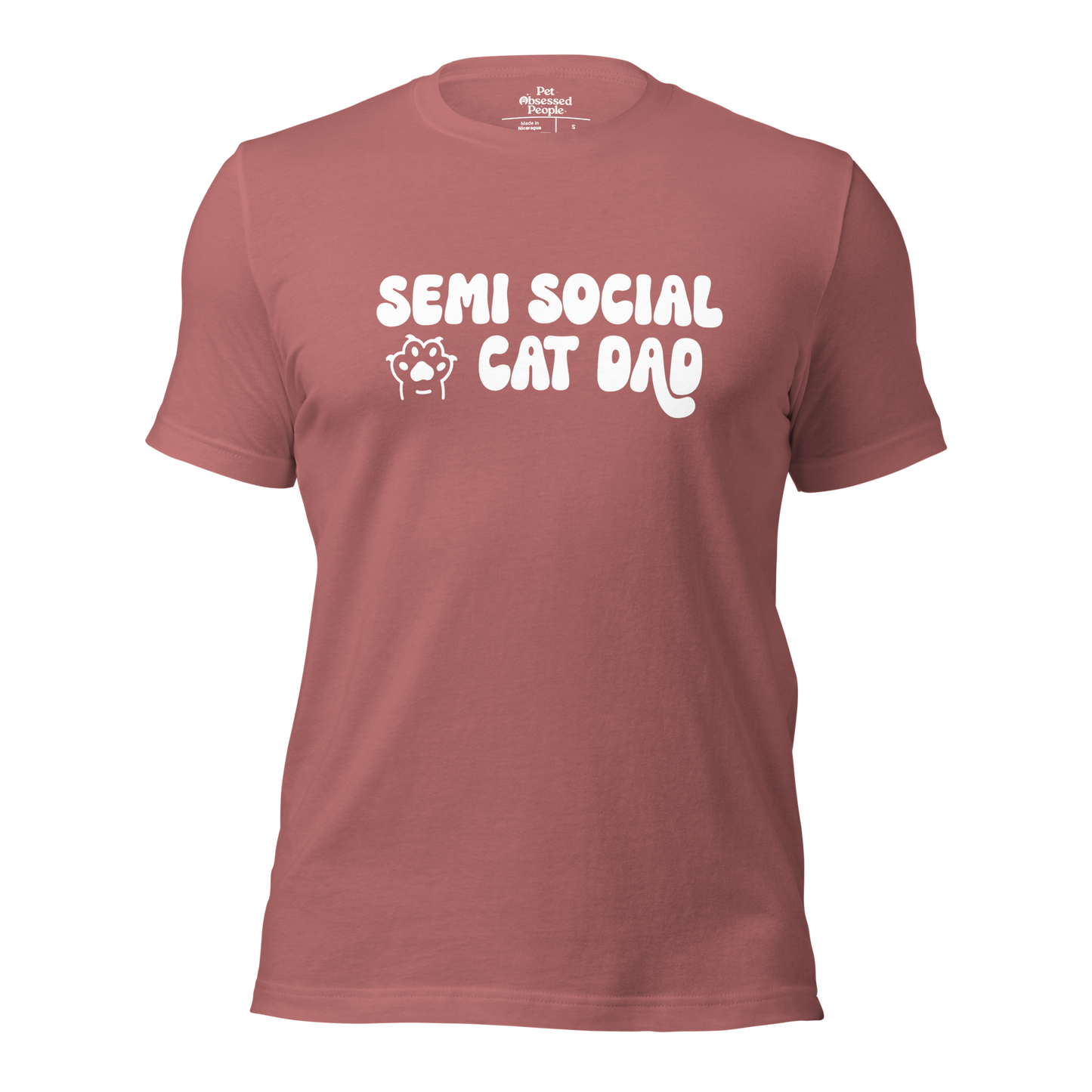 Semi Social Cat Dad Unisex t-shirt