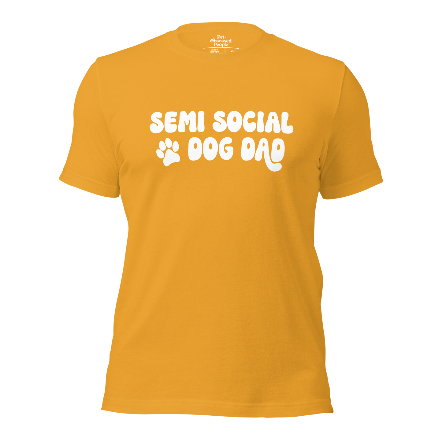 Semi Social Dog Dad Unisex t-shirt