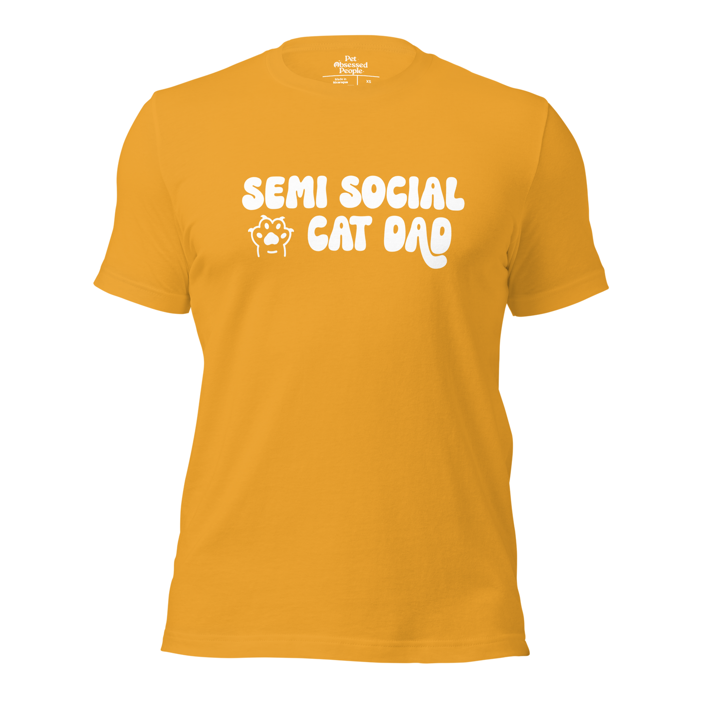 Semi Social Cat Dad Unisex t-shirt