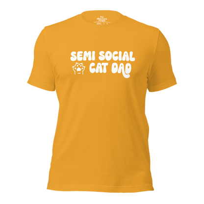 Semi Social Cat Dad Unisex t-shirt