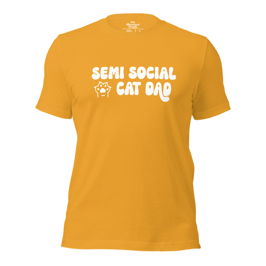 Semi Social Cat Dad Unisex t-shirt