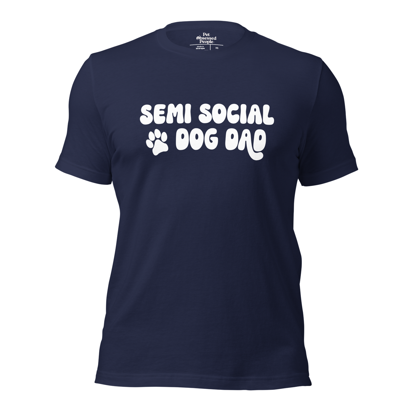 Semi Social Dog Dad Unisex t-shirt